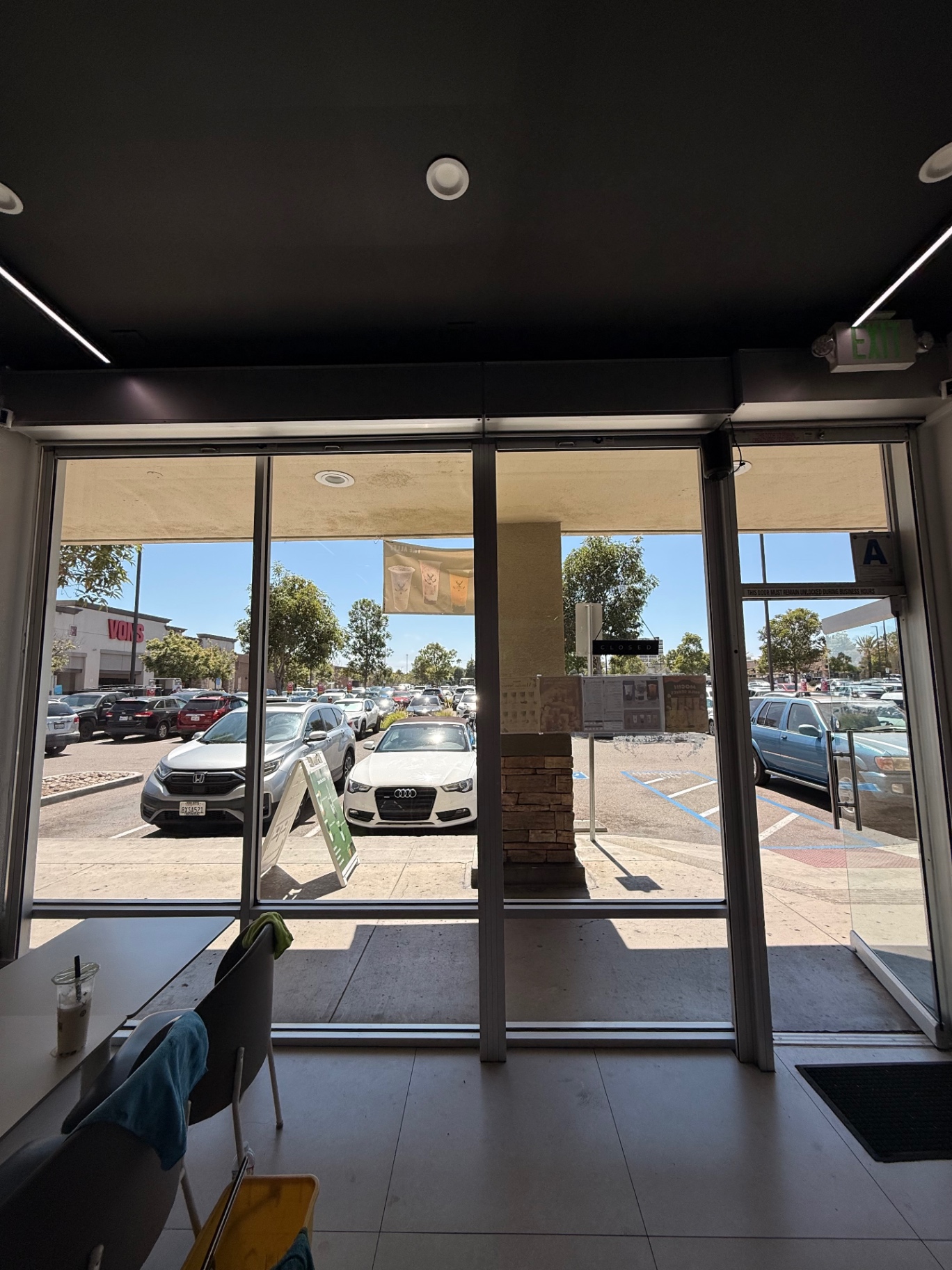 After — Storefront interior glass